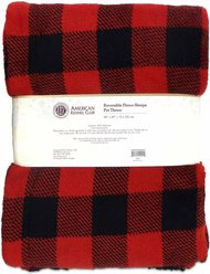 American Kennel Club AKC Dog & Cat Blanket, Red Buffalo Check slide 2 of 5
