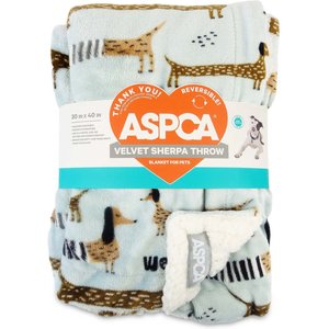 ASPCA Breeds Pattern Embossed Dog & Cat Blanket