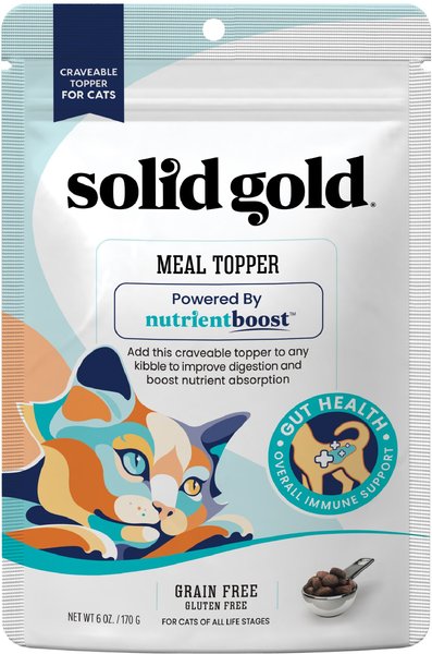 SOLID GOLD Nutrient Boost Grain Free Cat Food Topper 6 oz pouch