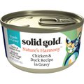 Solid Gold Nature's Harmony Chicken & Duck Recipe in Gravy Grain-Free Wet Cat Food, 2.8-oz-can, case of 12, 2 count