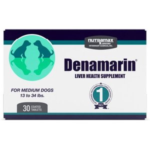 Nutramax Denamarin Tablets with S-Adenosylmethionine (SAMe) & Silybin Liver Health Supplement for Medium Dogs, 30 count