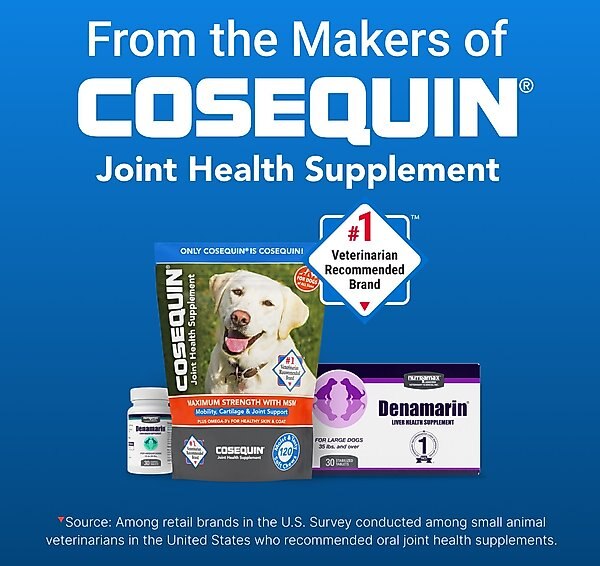 Nutramax Denamarin with S-Adenosylmethionine & Silybin Chewable Tablets Liver Supplement for Dogs