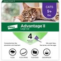 Advantage II Flea Spot Treatment for Cats, over 9 lbs, 4 Doses (4-mos. supply)