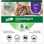 Advantage II Flea Spot Treatment for Cats, over 9 lbs, 6 Doses (6-mos. supply)