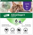 Advantage II Flea Spot Treatment for Cats, over 9 lbs, 6 Doses (6-mos. supply)