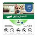 Advantage II Flea Spot Treatment for Dogs, over 55 lbs, 4 Doses (4-mos. supply)