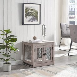 Unipaws Furniture Style Dog Crate, Weathered Gray, Small