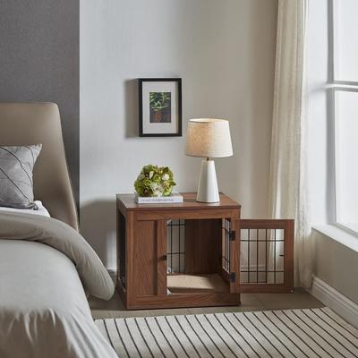 Show full view: Unipaws Furniture Style Dog Crate, Walnut, 23-in wide slide 3 of 9