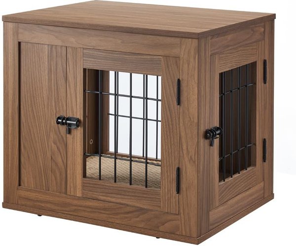 Show full view: Unipaws Furniture Style Dog Crate, Walnut, 23-in wide slide 3 of 8