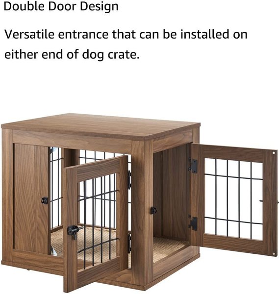 Show full view: Unipaws Furniture Style Dog Crate, Walnut, 23-in wide slide 4 of 8