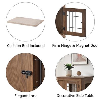 Show full view: Unipaws Furniture Style Dog Crate, Walnut, 23-in wide slide 6 of 9