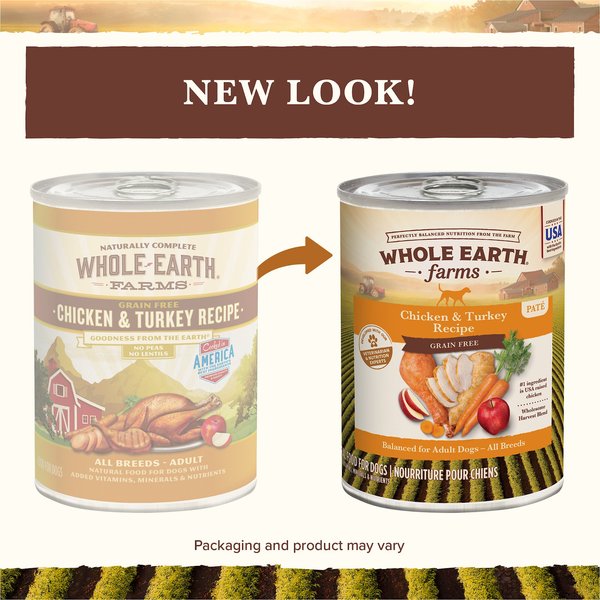 Whole Earth Farms Grain-Free Chicken & Turkey Recipe Canned Dog Food