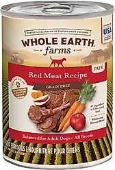 Whole Earth Farms Grain-Free Red Meat Recipe Canned Dog Food, 12.7-oz, case of 12