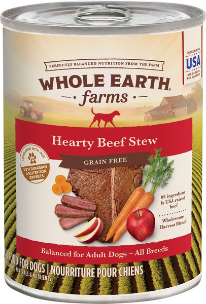 Whole earth farms grain free sales hearty beef stew canned dog food