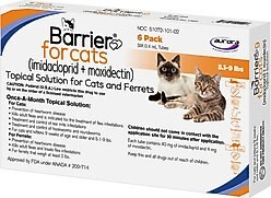 Barrier Topical Solution for Cats, 5.1-9 lbs, 6 Doses (6-mos. supply)