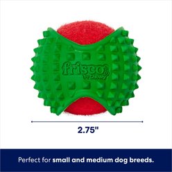 Frisco Holiday Fetch Squeaky Tennis Ball with Rubber Sleeve Dog Toy, Small/Medium slide 2 of 5