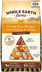 Whole Earth Farms Grain-Free Chicken & Turkey Recipe Dry Dog Food, 25-lb bag slide 1 of 9
