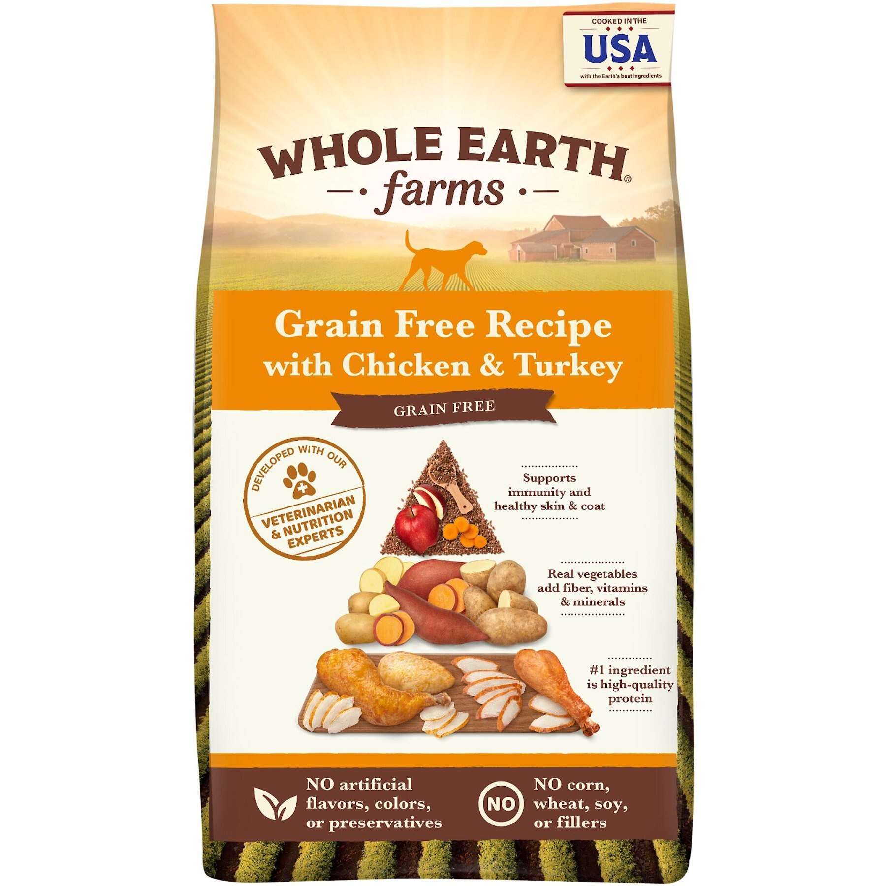 Whole Earth Farms Grain-Free Indoor Chicken & Turkey Adult Recipe Dry Cat Food