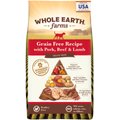 Whole Earth Farms Grain-Free Pork, Beef & Lamb Recipe Dry Dog Food, 25-lb bag