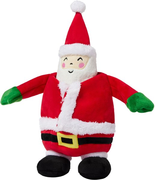 FRISCO Holiday Santa on Vacation 2-in-1 Plush Squeaky Dog Toy, Medium ...