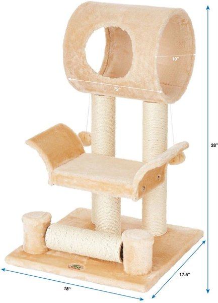 Go Pet Club 28-in Premium Carpeted Cat Tree, Beige