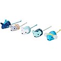 Frisco Holiday Festive Arctic Blues Mice Plush Cat Toy with Catnip, 5 count