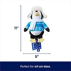 Frisco Holiday Penguin Plush Kicker Cat Toy with Catnip slide 2 of 4