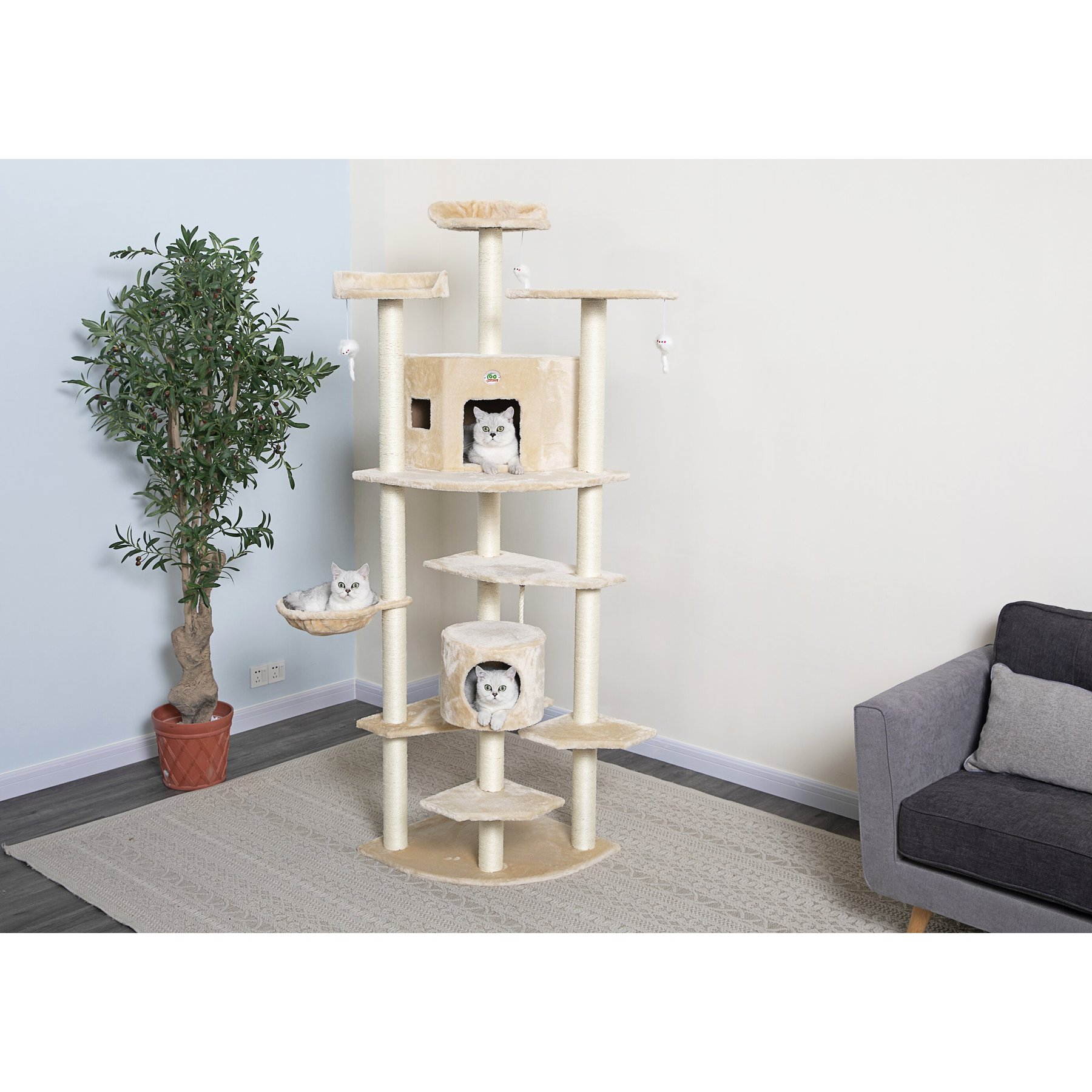 80 in cat tree best sale