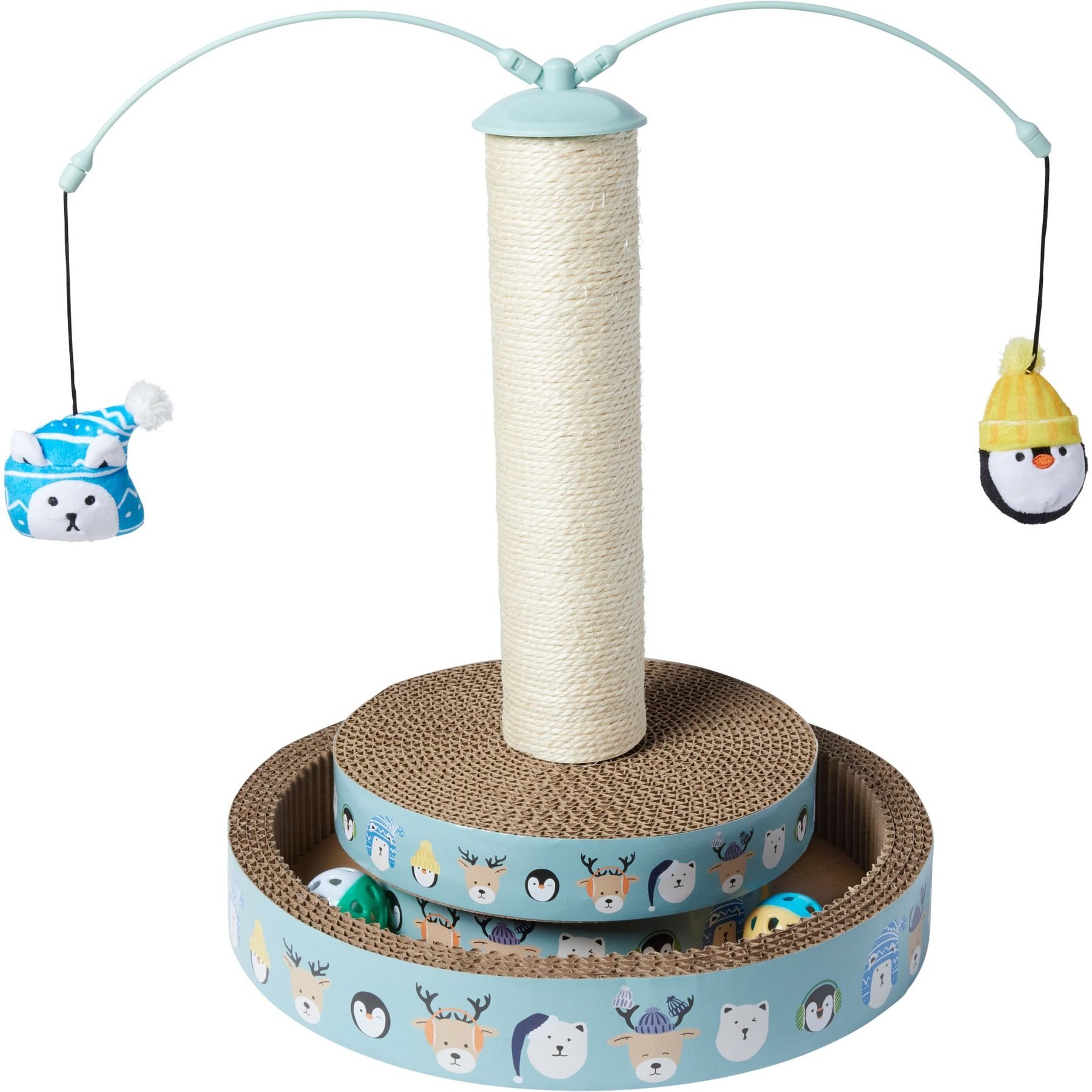 Frisco Holiday Arctic Friends Interactive Scratcher Cat Toy with Catnip