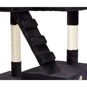 Go Pet Club 72-in Faux Fur Cat Tree & Condo, Black