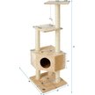 Out of Stock - GO PET CLUB 51-in Faux Fur Cat Tree & Condo, Beige ...