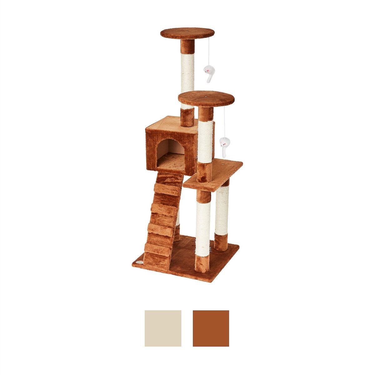 GO PET CLUB 52in Cat Tree, Brown
