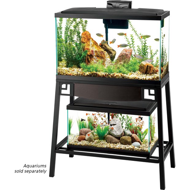 Aqueon Forge Metal Aquarium Stand, Black & Brown