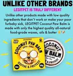 Legitpet Skin & Coat Coconut Oil & Shea Butter Adult Dog Paw Balm, 2-oz tin slide 2 of 8
