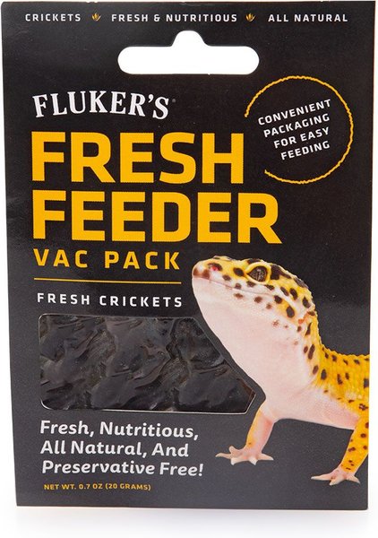 FLUKER'S Fresh Feeder Vac Pack Crickets Reptile Food, 0.7-oz Bag ...