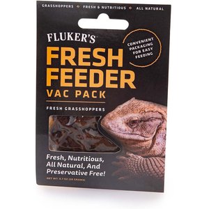 Fluker's Fresh Feeder Vac Pack Grasshoppers Reptile Food, 0.7-oz bag