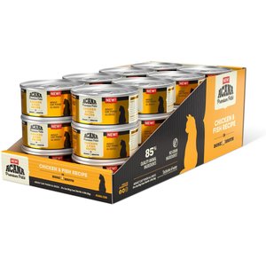 ACANA Chicken + Fish Recipe in Bone Broth Grain-Free Wet Cat Food, 3-oz can, case of 24