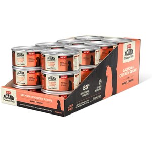 ACANA Salmon + Chicken in Bone Broth Grain-Free Wet Cat Food, 3-oz can, case of 24