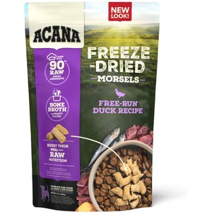 ACANA Duck Recipe Morsels Grain-Free Freeze-Dried Dog Food & Topper, 8-oz bag