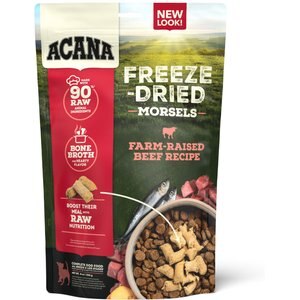 ACANA Ranch-Raised Beef Recipe Morsels Grain-Free Freeze-Dried Dog Food & Topper, 8-oz bag