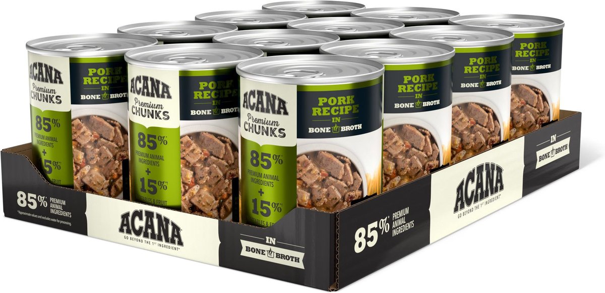 ACANA Premium Chunks Pork Recipe in Bone Broth Grain Free Wet Dog