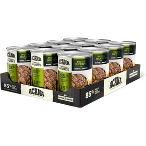 ACANA Premium Chunks Pork Recipe in Bone Broth Grain-Free Wet Dog Food, 12.8-oz can, case of 12