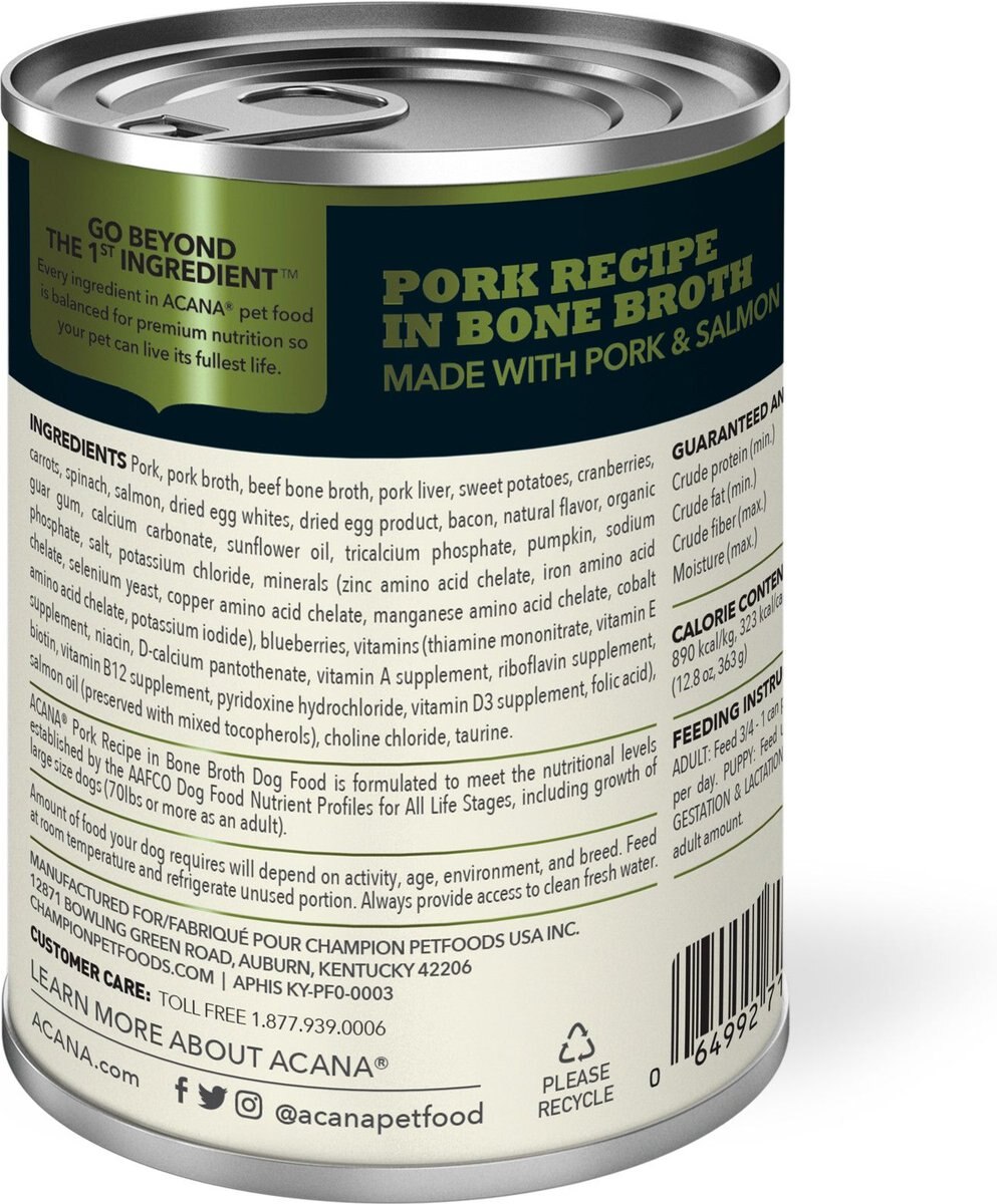 ACANA Premium Chunks Pork in Bone Broth Grain-Free Wet Dog Food