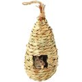 SunGrow Natural Grass Woven Rat & Hamster Hideout House & Hanging Hut for Small Animal Cage
