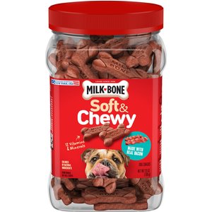 Milk-Bone Real Bacon Soft & Chewy Dog Treats, 25-oz canister