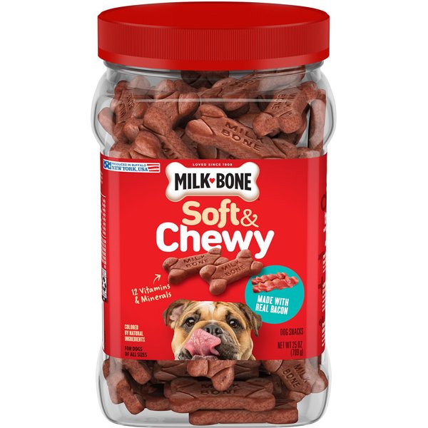 MILK-BONE Tender Hearts Soft & Chewy Dog Treats, 18-oz canister - Chewy.com