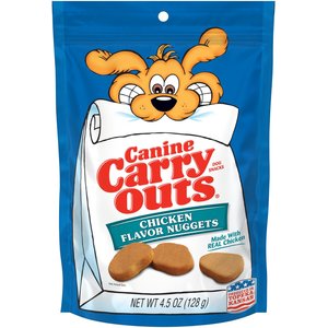 Canine Carry Outs Chicken Flavor Nuggets Dog Treats, 4.5-oz bag, case of 6