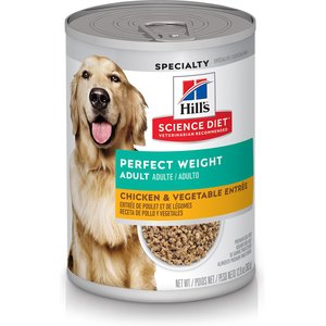 Hill's Science Diet Adult Perfect Weight Chicken & Vegetables Entree Canned Dog Food, 12.8-oz, case of 12