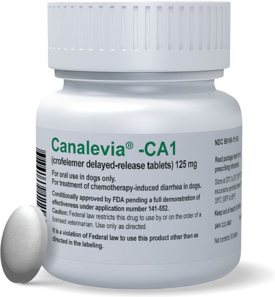 Canalevia-CA1 (crofelemer) Tablets for Dogs, 125-mg, 1 tablet slide 1 of 2
