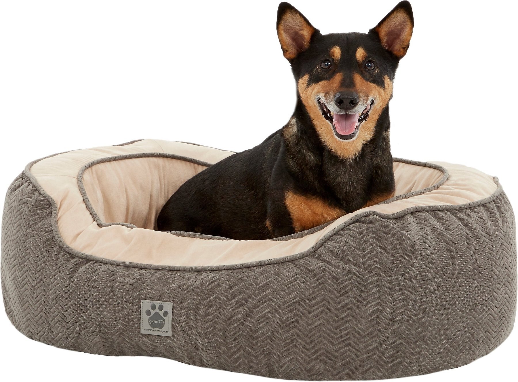 SnooZZy Chevron Chenille Bumper Dog Bed